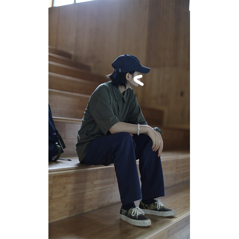 Nobodyknows summer American retro basic cotton all-match loose men and women small embroidery POLO shirt short sleeves