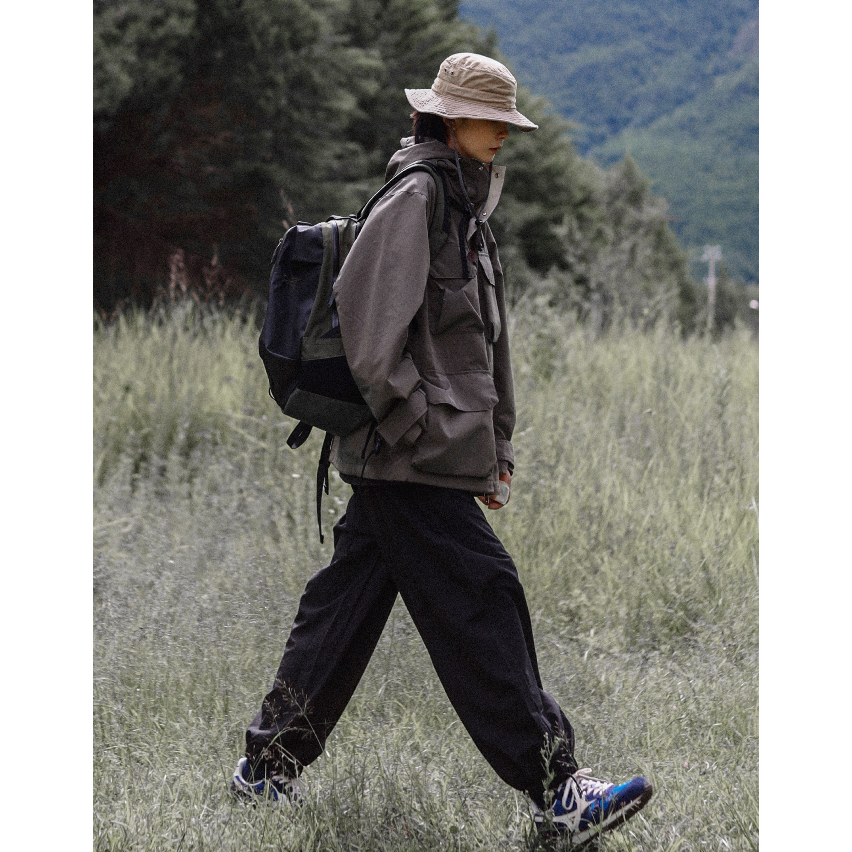 Nobodyknows Retro mountain Japanese outdoor four bags city function Autumn and winter men's and women's loose jacket jacket