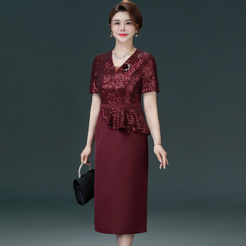 Elegant and Classy Wedding Attire for the Mother of the Bride, Summer Fashion Two-Piece Suit Dress