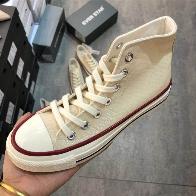 2024 Spring New Evenstar Canvas Shoes Women's Trendy Shoes Linen Wheat Color Classic Low-top Versatile Sneakers