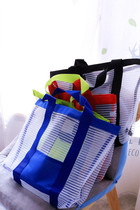 Travel Large Capacity Beach Bag Containing Bags Hand Outdoor Toiletries Swimming Bag Grid Cashier Bag Travel Tote Bag