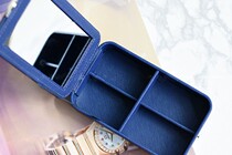 Amber romantic night sky with mirror Travel portable multi-function jewelry box Jewelry storage box Makeup box