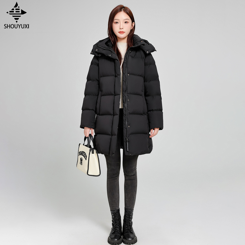 Shouyu Xiyu down Jacket for Women 2026 New Style Petite Over-The-Knee Mid-Length 95% Duck down Thickened Winter Coat for Northern Regions Shouyu Xiyu down Jacket for Women 2026 New Style Petite Over-The-Knee Mid-Length 95% Duck down Thickened Winter Coat for Northern Regions