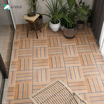 White horse 600x600 anti - skid wood tile Japanese courtyard balcony bedroom living room antique and antique wood tile tile floor