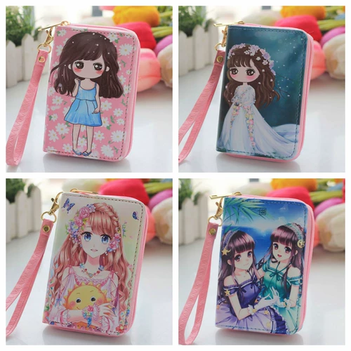 Вместительный и большой кошелек, портативная система хранения с молнией, небольшая сумка для принцессы, подарок на день рождения