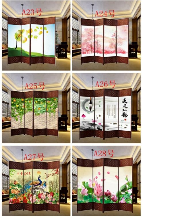 Màn hình vách ngăn thời trang gỗ rắn màn hình vải không thấm nước màn hình phòng khách phòng ngủ gấp màn hình hiên Trung Quốc hiện đại tối giản - Màn hình / Cửa sổ tấm bình phong bằng vải