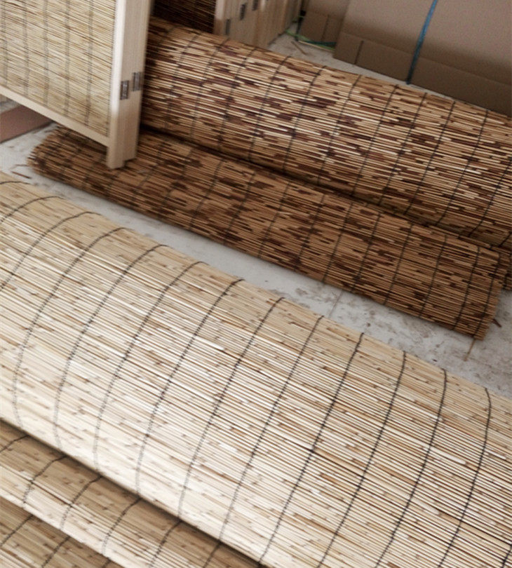 ширма 芦苇帘子酒店咖啡厅松木屏风半透光屏风餐厅酒店屏风折屏屏风隔断