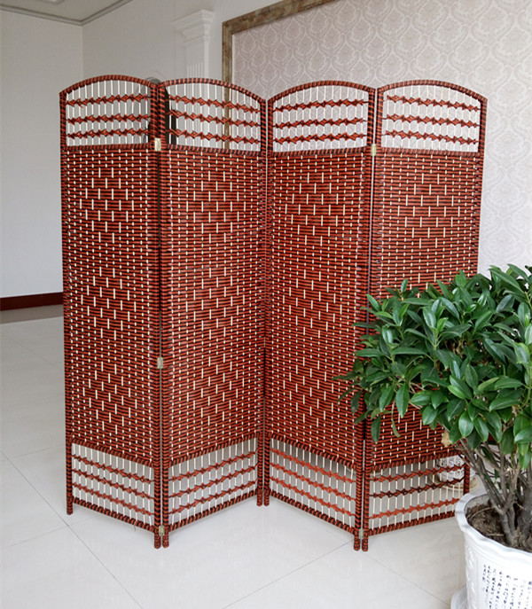 Handmade rơm Trung Quốc gỗ rắn màn hình gấp vách ngăn thời trang khách sạn hiên phòng khách phòng ngủ di chuyển màn hình gấp đơn giản - Màn hình / Cửa sổ vách gỗ cầu thang