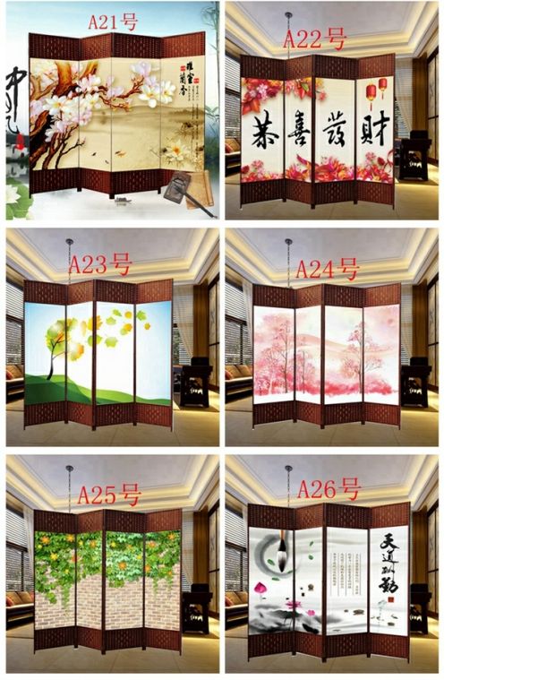 Màn hình phân vùng thời trang gỗ rắn màn hình vải không thấm nước màn hình phòng khách hiên phòng ngủ Trung Quốc hiện đại tối giản màn hình gấp - Màn hình / Cửa sổ vách trang trí phòng thờ