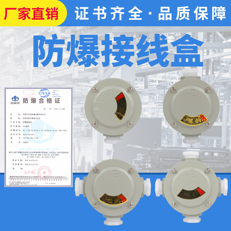 Explosion-proof junction box three-way 4 points 6 points Aluminum alloy material AH explosion-proof junction box two flat angle flat four flat one hanging