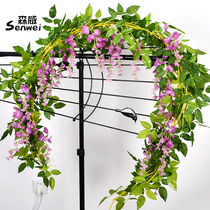 Simulation of 2 meters long wisteria flower string tree Vine withered vine decoration bean flower Vine fake flower strip wedding decoration pipe decoration