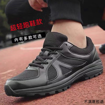 Black training shoes for men ultra-light breathable sports running physical training shoes firefighting preparation canvas low-top liberation