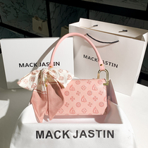 Hong Kong MACKJASTAIN GENUINE LEATHER ARMBAND BAG 2021 NEW SUMMER POPULAR PINK ADVANCED SENSATION SINGLE SHOULDER BAG