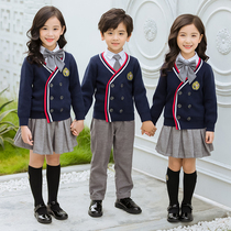 Primary school kindergarten boys and girls Spring New Class clothes sweater sweater sweater Korean version set British college style school uniform