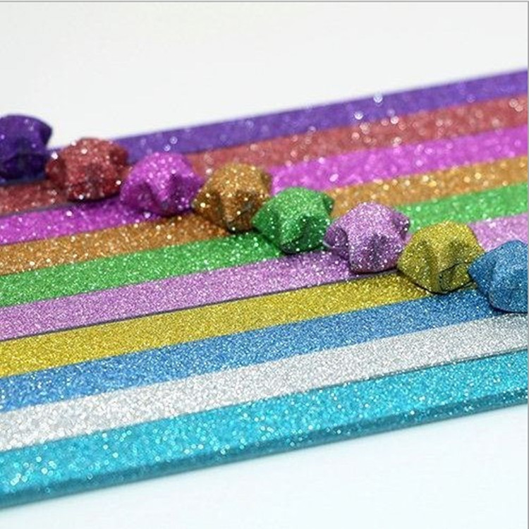 Candy color star color origami Candy color solid color origami strip set diy wish lucky star bottle paper