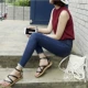 Áo sơ mi cổ cao tay không tay mùa hè 2018 mới vest đen đan nữ Slim bó sát đáy áo mỏng phần
