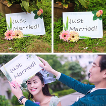 New Korean wedding photography props letter props hand-held board Photo Studio exterior shooting props indoor props