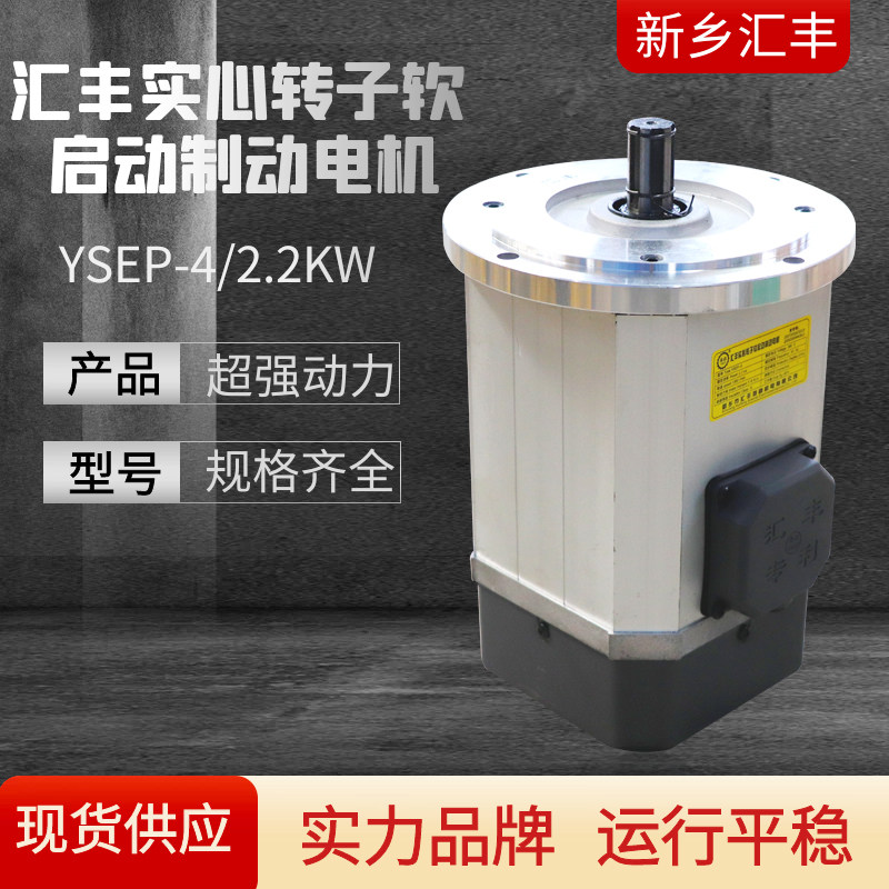 HSBC solid rotor soft start brake motor YSEP-4-2 2KW crane gantry crane motor