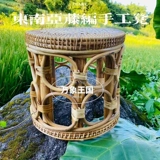 Спочечный цилиндрический и высокий табурет ручной работы ручной работы в ручной работы, табуретки, табуретки, тканые круглые табуретки табурета ротанного табурета и кофейный столик