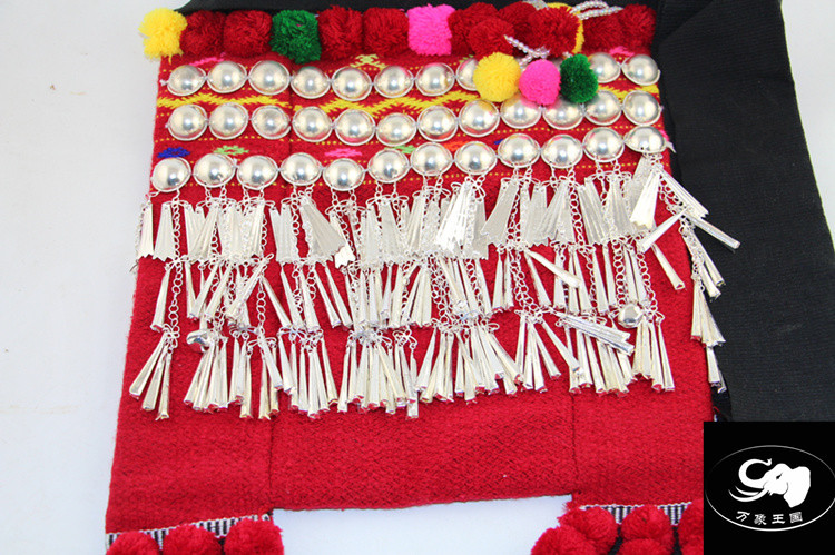 Hot-Selling Jingpo Ethnic Minority Handmade Jingpo Tube-Shaped Shoulder Bag from Dehong