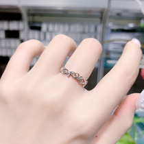s925 sterling silver ring with gems fashion simple creative opening adjustable with diamond index finger to send girlfriend New
