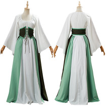 Halloween cos medieval Renaissance Trabass flying sleeve drawstring waist seal high waist swing skirt COS costume