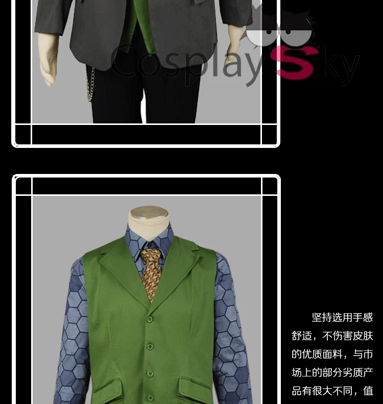 Batman cos hiệp sĩ bóng đêm joker chú hề cosplay trang phục chú hề áo len áo vest - Cosplay bộ đồ cosplay