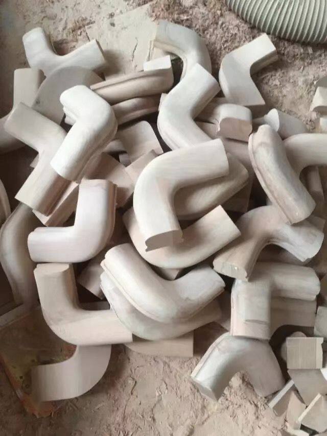 European beech elbow, white stubble, drying and splicing material, solid wood elbow, starting curve, closing curve, U-shaped curve, etc.