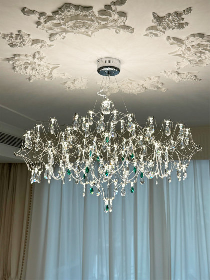 French-Style Living Room Crystal Chandelier, Light Luxury, Romantic and High-End, Dining Room, Bedroom, Starry Sky, Firefly Light Cube Lighting