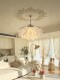 Italian Verpa French-Style Living Room Chandelier, Vintage Cream Shell Wind Chime, Designer Dining Room Master Bedroom Lighting Fixtures