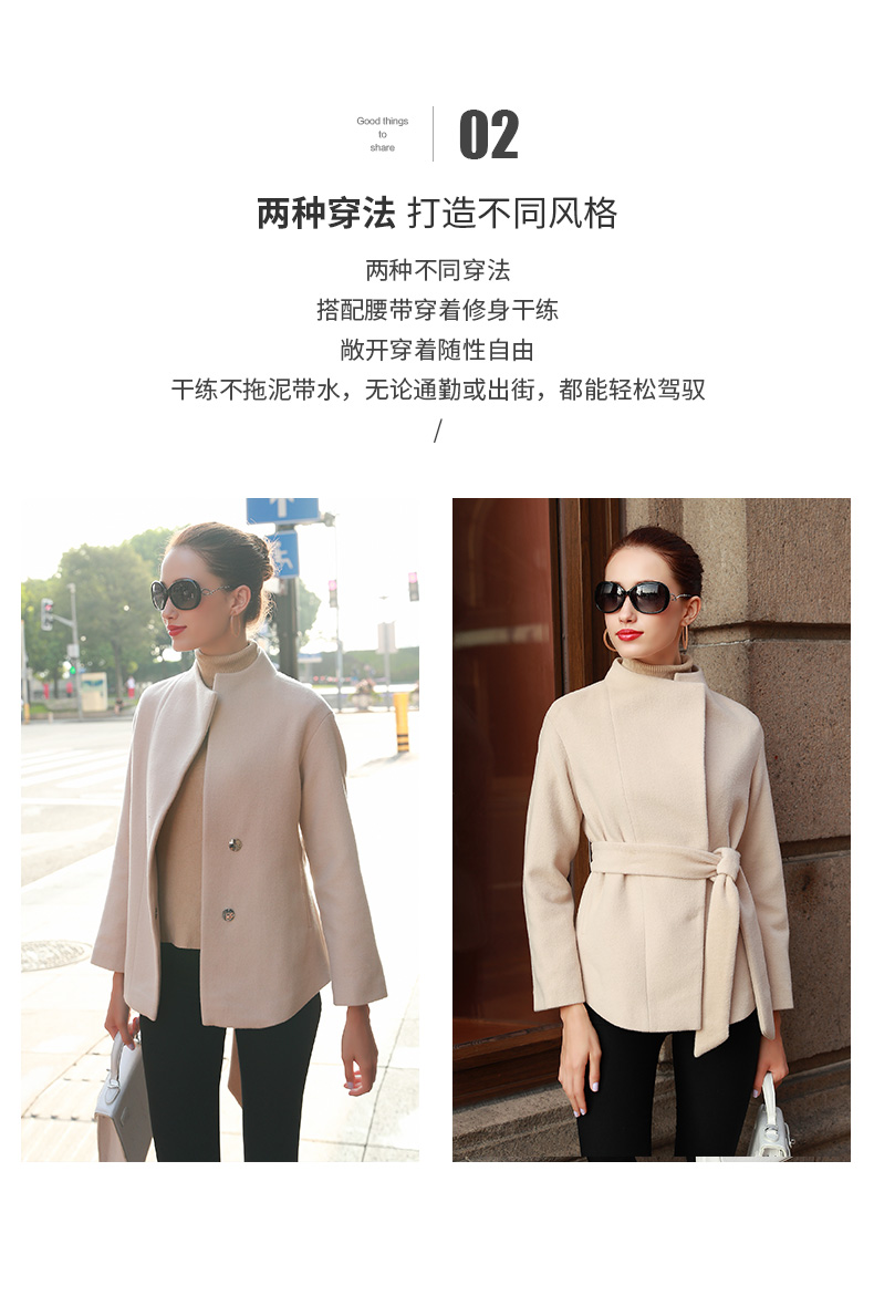 臻 迪 2018 thu đông 2018 phiên bản mới của Hàn Quốc áo len nữ thắt lưng ngắn Slim solid màu len ngắn áo khoác nữ hàng hiệu