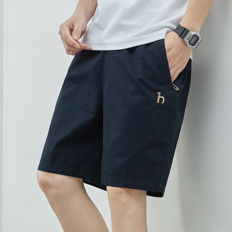 Outlet | 90% off Clearance | Men's Pure Cotton Five-Point Shorts, Fashionable Casual Loose Straight-Leg Zipper Beach Shorts