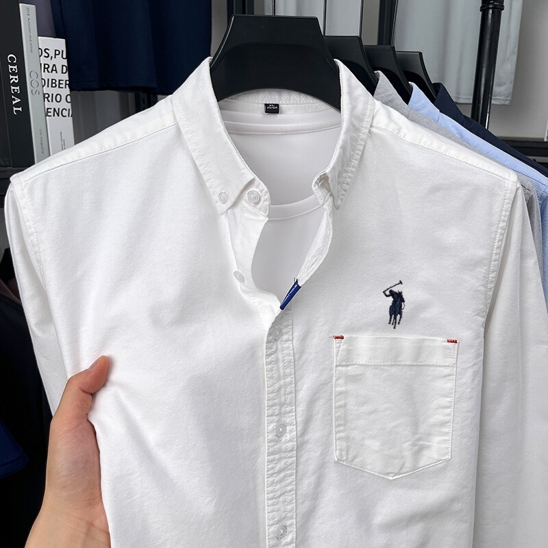 [100% Cotton] Paul Men's Long-Sleeved Shirt Pure Cotton 2025 Summer New Casual Style Shirt for Men