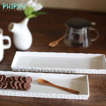 Non-non-ceramic tray Plate Long plate Creative tableware Household snack long plate Dinner plate Rectangular fruit plate plate