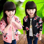 Áo khoác trẻ em nữ 2018 mới xuân hè 5 đồng phục bóng chày 3-8 tuổi Quần áo nữ trẻ em áo sơ mi Hàn Quốc