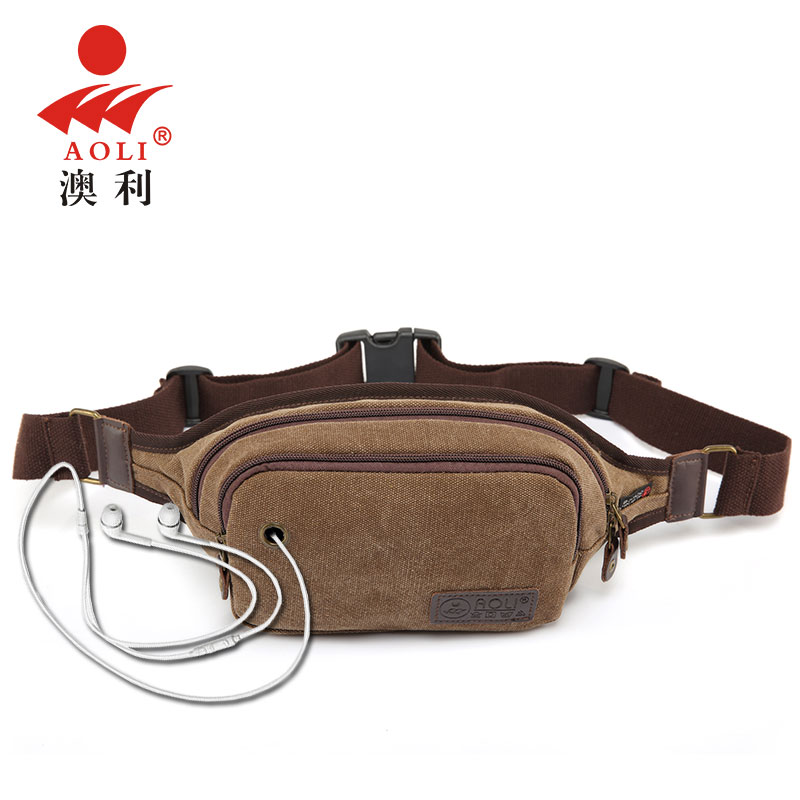 Men's Waist Bags Women's Multifunctional Bags Small Waist Bags Mini Men's Canvas Receiving Wallets Business Bags Sports Phone Waist Bags