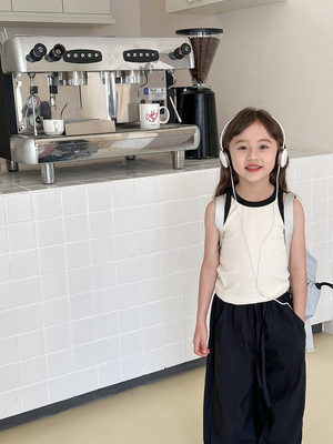 Refreshing Kids Baby Western Style Color Matching Color Stripes Summer Clothes — 5