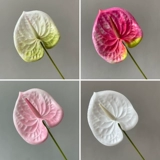 Симуляция 3D Красная ладонь белая ладонь, зеленая ладонь Свадебный свадебный свадебный цветочный материал, мягкий клей мягкий клей, домашнее украшение поддельные цветы