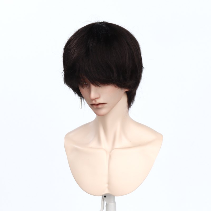 Li's Overseas Bjd Wig 3/4/6 Part Mohair Round Top Youthful Boy's Hairstyle/Girl's Bob Hair Base