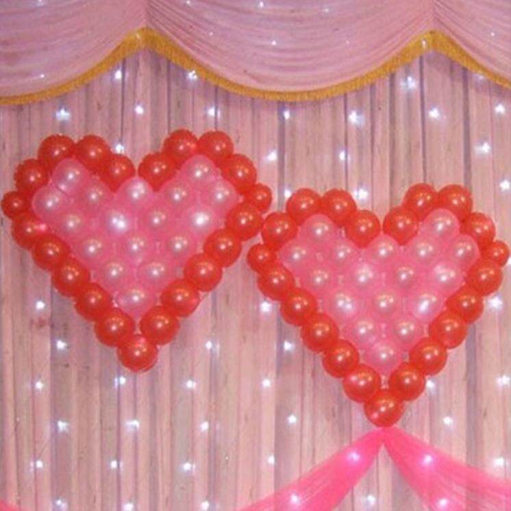 Birthday wedding room modeling love balloon grid Heart-shaped grid balloon arrangement Decorative balloon grid
