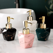 Hand sanitizer press bottle light luxury Nordic style model room bathroom ceramic sub-bottling lotion bottle shower gel bottle