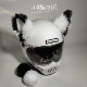 Premium bean paste gray bell streamer helmet plush cat ear decoration detachable motorcycle ski ice hockey motorcycle