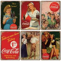 New Retro Cola Cola Cola Advertising Poster Sheet Metal Painting Bar Background Wall Home No Frame Decoration Painting