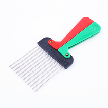 Export Europe and the United States knife comb Oil head big back head plane head styling ROB folding steel fork plug comb flat comb support hairstyle