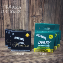 Turkey DERBY Barber Shop Razor Single-edged Blade 100 Pieces VIP Black Gold Limited Edition