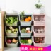 hộp nhựa vuông nhỏ Giỏ đựng đồ lưu trữ giỏ rau quả nhỏ cửa hàng bách hóa sàn đồ chơi trái cây nhiều tầng lưu trữ giá bếp - Trang chủ hộp nhựa trong suốt Trang chủ
