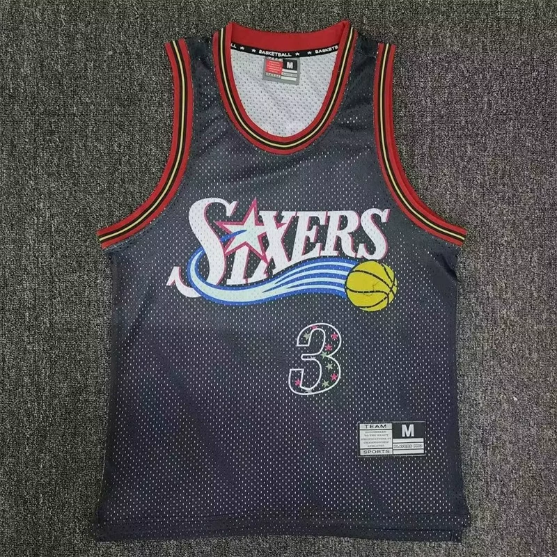 Американская ретро сетчатая майка Iverson Медико Хада Входоман Аониер баскетбольный жилет прилив эпохи