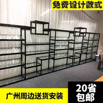Customized shelf display rack boutique shoe store shoe rack display rack shoe store shelf shopping mall multi-layer