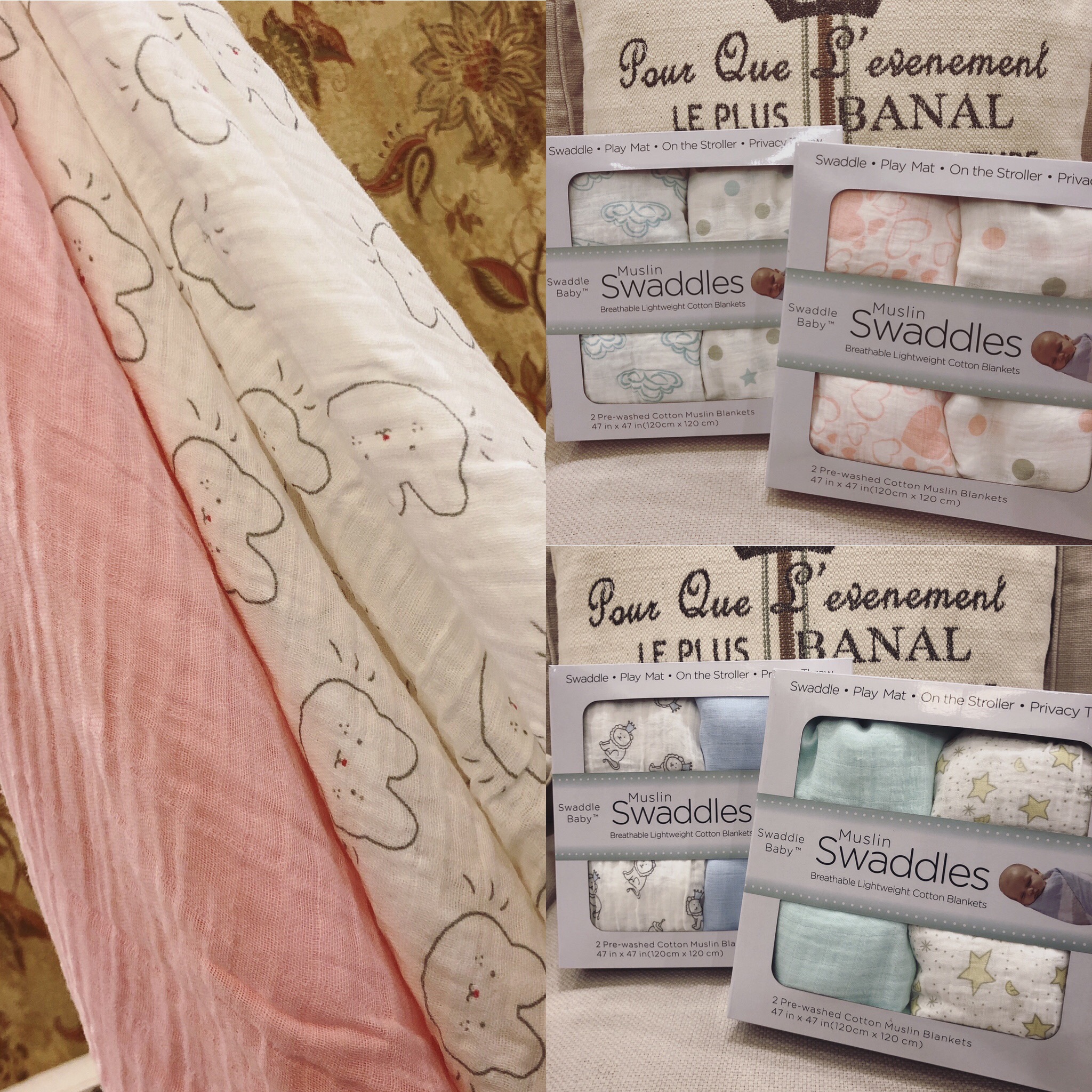 Export baby gauze bath towel muslin hug quilt gift box 2 pack newborn full moon 100 days gift breathable super soft