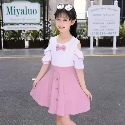 Girls summer cotton dress dress 2020 new Korean girl foreign school Princess summer clothes